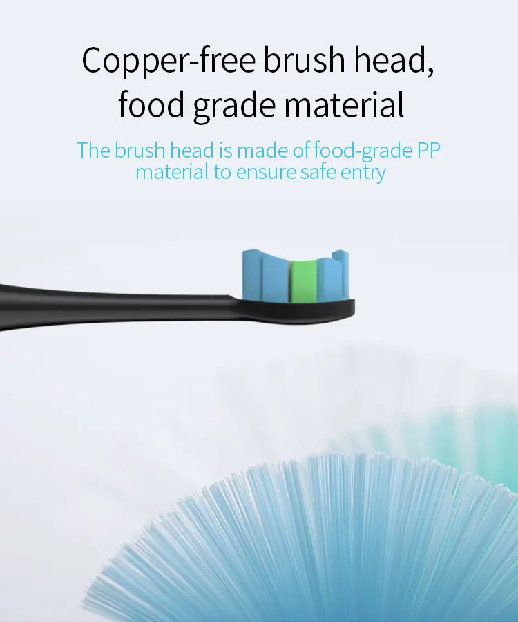 Sonic Electric Toothbrushes for Adults Smart TimerTeeth Whitening Toothbrush IPX7 Waterproof 6 Replaceable Heads Set